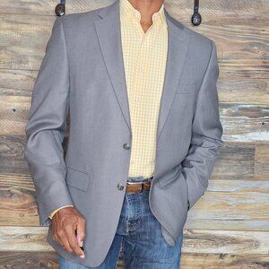 Jos. A. Bank Signature Collection Wool Silk Gray Blazer Jacket 42R